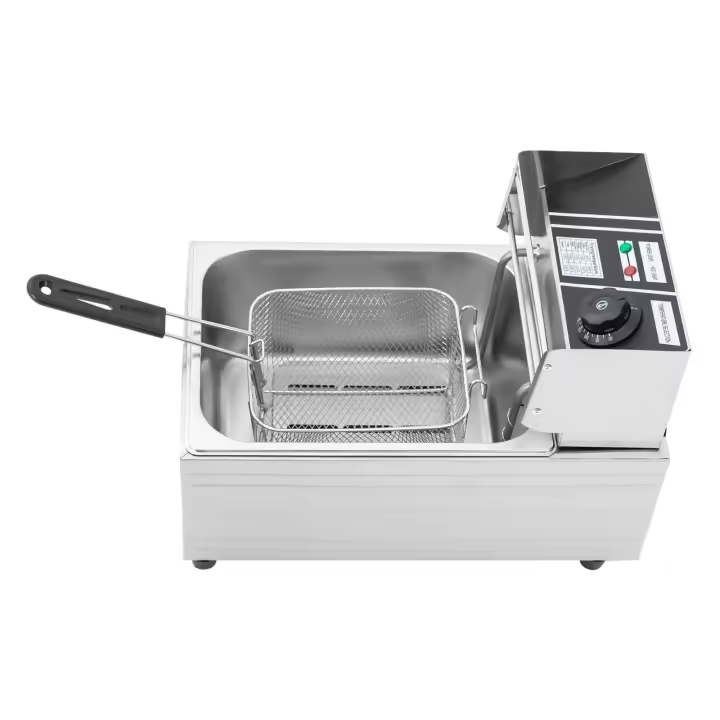 Fritura Profesional de Acero Inoxidable 2500 W, 6 L, con Cesta y Cubierta - 1