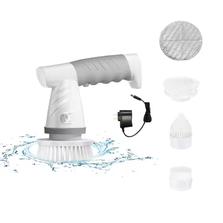 Cepillo de Limpieza Eléctrico Multifuncional para Cocina Cepillo de Lavado de Platos Portátil con Mopa Giratoria Recargable - 1