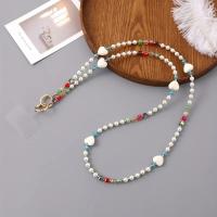 Bolso bandolera con cadena para teléfono con parche de cuentas, cadena antipérdida, correa cruzada para teléfono móvil, dulce corazón de amor, correas para el cuello para teléfono - details 9