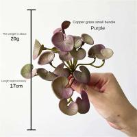Mechones artificiales suaves, hojas de árboles tropicales de plantas verdes, hojas de hierba de la suerte para bonsái doméstico, nuevo - details 11