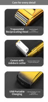 Afeitadora eléctrica portátil para hombres, recortadora de barba, herramientas de peinado de peluquería, máquina de corte de pelo profesional - details 8