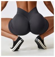 Pantalones cortos de yoga sin costuras para mujer, shorts con espalda en V, realce de glúteos, ropa de gimnasio, fitness - details 19