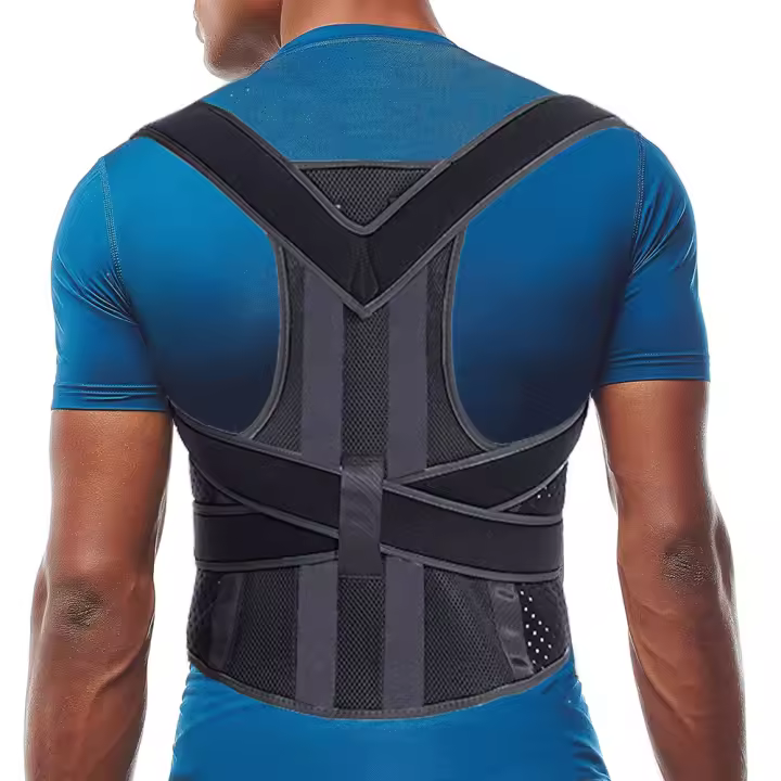 Corrector de postura de espalda para hombres y mujeres, soporte Lumbar de hombro, alisador de soporte de memoria muscular, alivio del dolor - 1