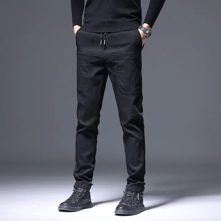 Pantalones de Pierna Recta Adelgazados y Elásticos para Hombres Ligeros de Negocios Versátiles para Negocios y Moda - 1