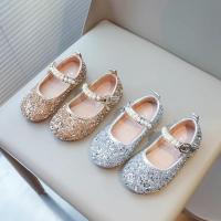 Zapatos de cuero con diamantes de imitación brillantes para niñas, zapatos de cristal para niñas, zapatos planos de vestir para niñas, fiesta de boda, perlas, abalorios ostentosos - details 2