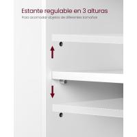 Mueble Bajo Lavabo Armario de Baño con 3 Cajones Diseño Trasero con 2 Compartimentos - details 5