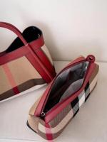 Bolso de hombro de moda para principios de primavera de 2025, bolso de negocios informal y versátil para viajeros, bolso de hombro a cuadros de cuero genuino - details 3