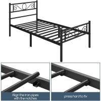 Cama Individual Hierro Cama Metálica para colchón de 90 x 190cm Cama Industrial Estructura Metal - details 5