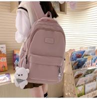 Mochila japonesa grande para estudiantes, sencilla y versátil, material de poliéster unisex, decoración de muñecas - details 10