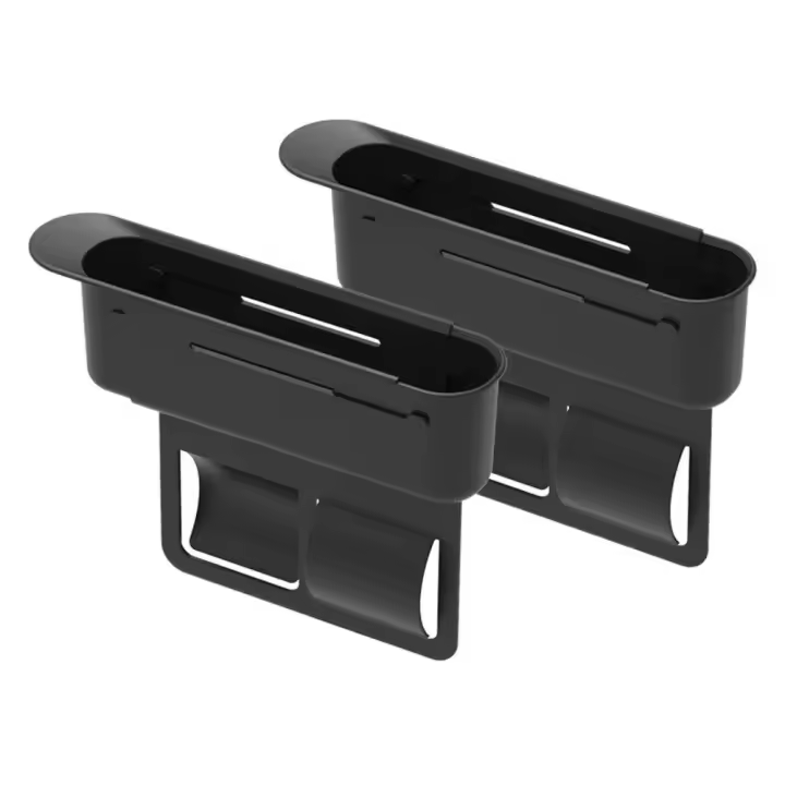 Caja de almacenamiento retráctil para espacio de asiento de coche, organizador de llaves de teléfono, práctico relleno para hueco de asiento de coche, escalable, gran capacidad, 1/2 Uds. - 1