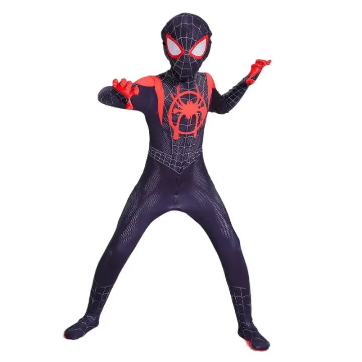 Disfraz de Spiderman (Miles Morales) para niños - Máscara y body de anime para Halloween y cosplay - 1