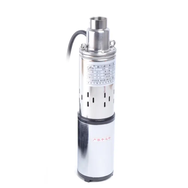 Bomba de agua alimentada por energía Solar con orificio de perforación, sumergible, para pozo profundo de granja, flujo máximo de 16l/Min, elevación máxima de 60mandnbsp, CC de 48V, 280W - 1