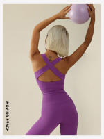 Camiseta sin mangas deportiva MOVING PEACH, sujetador transpirable, Top corto para correr, tirantes anchos para los hombros, espalda cruzada, Yoga, baile, uso diario, BVX - details 6