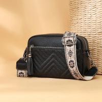 Bolso de Mano de Cuero Genuino para Mujer Color Sólido con Borlas Bolso de Hombro de Cuero de Vaca - details 0