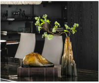 Florero de cristal de colores rocalla moderno, decoración moderna para el hogar, decoración suave para sala de estar, mueble de Tv, modelo de decoración de habitación - details 2