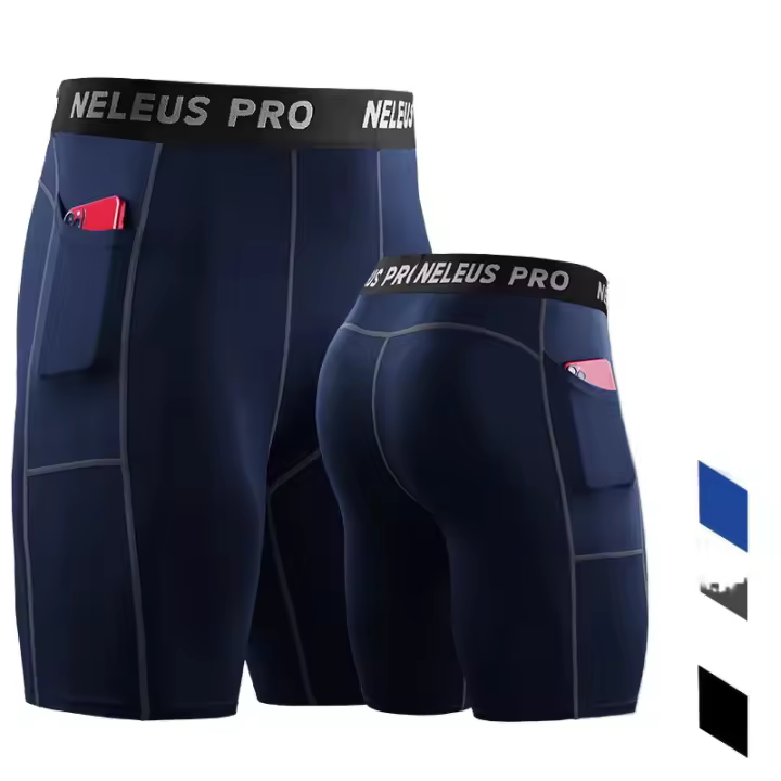 Pantalones cortos deportivos de secado rápido para hombres ideal para entrenamiento al aire libre baloncesto y carreras con diseño elástico y transpirable - 1