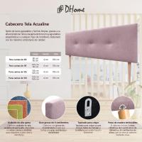 Cabecero de Polipiel o Tela Acualine Liso con Botones y Patas Tapizado de Alta Gama Cabezal Lujo Cama Dormitorio Moderno Acolchado (Tela Beige, 145x105cm (Camas 120/135/140)) - details 9