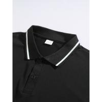 Verano nueva camiseta de los hombres Casual botón de manga corta Jacquard cuello Polo camisa de solapa de negocios. - details 6