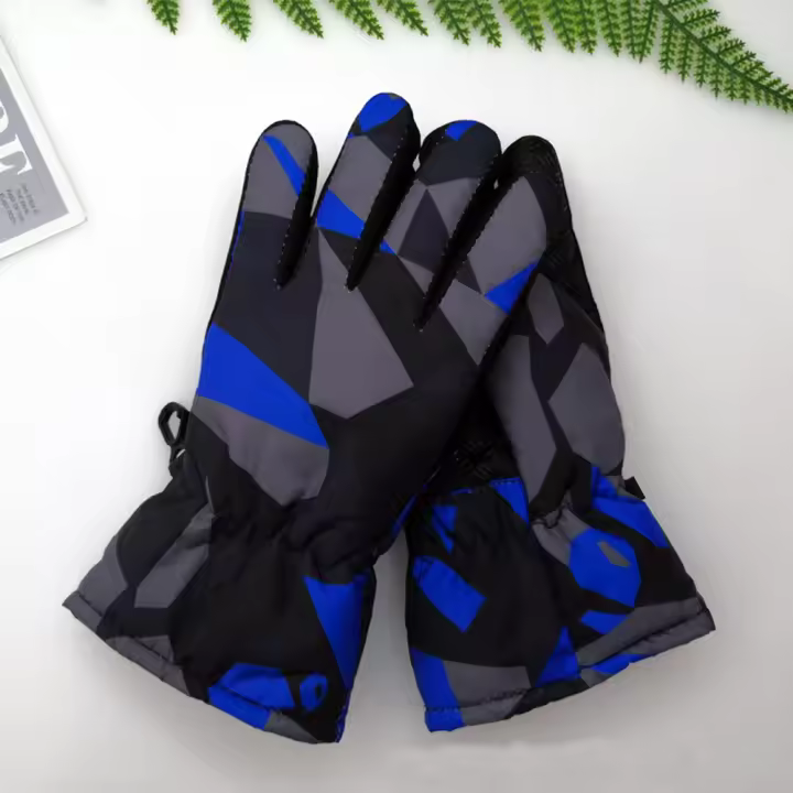 Guantes de esquí para niños y niñas, manoplas cálidas para la nieve, resistentes al viento, impermeables, gruesas, de 8 a 13 años - 1