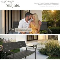 Taburete Moderno de Jardín para Dos Personas Estructura de Aluminio Resistente - details 7