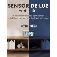 Reloj digital, con pantalla grande de temperatura L, despertador con batería - details 0
