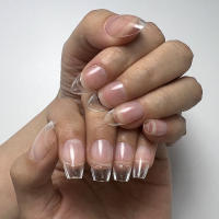 120pcs Uñas Postizas De Gel Suave Super Cortas XXS Cubiertas Almendradas Para Pequeños Espacios De Uñas Press on Falsas Uñas - details 8