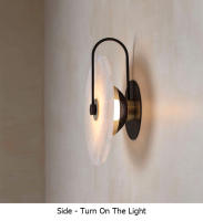 TOMAXIN-Lámpara de pared de mármol redondo, de 3W luz nocturna, 25CM, Simple, mármol español Natural, decorativa, Led - details 11