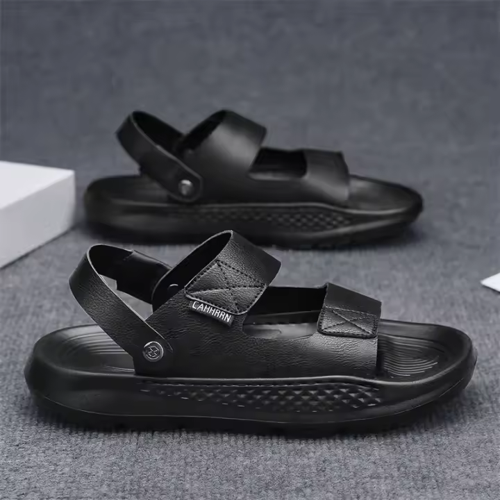 Sandalias de verano para hombre, zapatos informales, zapatillas para exteriores, chanclas para caminar en la playa, comodidad, diseñador de lujo, cuero ligero de moda - 1