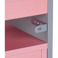 Mesa y Banco Infantil Ajustable en Altura 2 Compartimentos Escritorio de Fibra Rosa/Gris - details 8