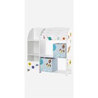 Estantería Juguetes Organizador Infantil 12 Cajas Tela No Tejida Libros Niños Sala Juegos Multiusos Blanco GKRS04WT - details 11
