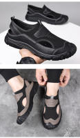 Zapatos de los hombres zapatos casuales de verano de malla de un pedal de malla tejido transpirable con mosca de los hombres zapatos deportivos para correr - details 0