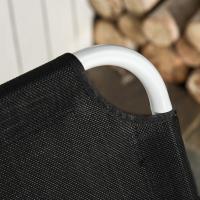 Respaldo Ajustable en 4 Posiciones Marco Metal TextelineTranspirable 186x66x80 cm Negro - details 8