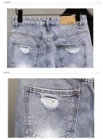 Pantalones cortos vaqueros a la moda para hombre, estilo veraniego, versión coreana, corte fino, marca Hip Hop, pantalones de longitud media para grupo pequeño - details 6