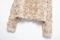 Chaqueta Elegante de Moda para Mujer Otoño 2024 Manga Larga Estilo Callejero con Flor Texturada - details 5