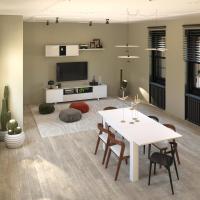 Mesa de Comedor Extensible Diseño Rectangular Danna Acabado en Blanco Artik y Roble Canadian - details 18