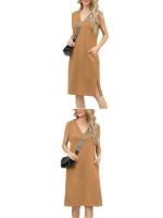 Vestido largo casual sin mangas para mujer, moda europea y americana 2025 - details 3