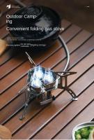 Mini estufa portátil de gas para acampar, estufa dividida a prueba de viento, quemador plegable para exteriores de 5800W, senderismo, picnic, barbacoa, herramientas de cocina - details 0