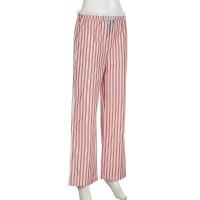 Pantalones holgados de pierna recta a rayas para mujer, moda coreana, cintura elástica, empalme de encaje, pantalones femeninos - details 9