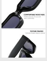 Toyear-gafas de sol cuadradas clásicas para mujer y hombre, lentes de sol de tendencia, diseñador de lujo, gafas de conducción Punk, UV400 - details 13