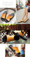 Nuevas sandalias de verano para hombre, zapatillas de playa de verano, sandalias de cuero genuino, zapatillas planas informales transpirables con agujeros - details 9
