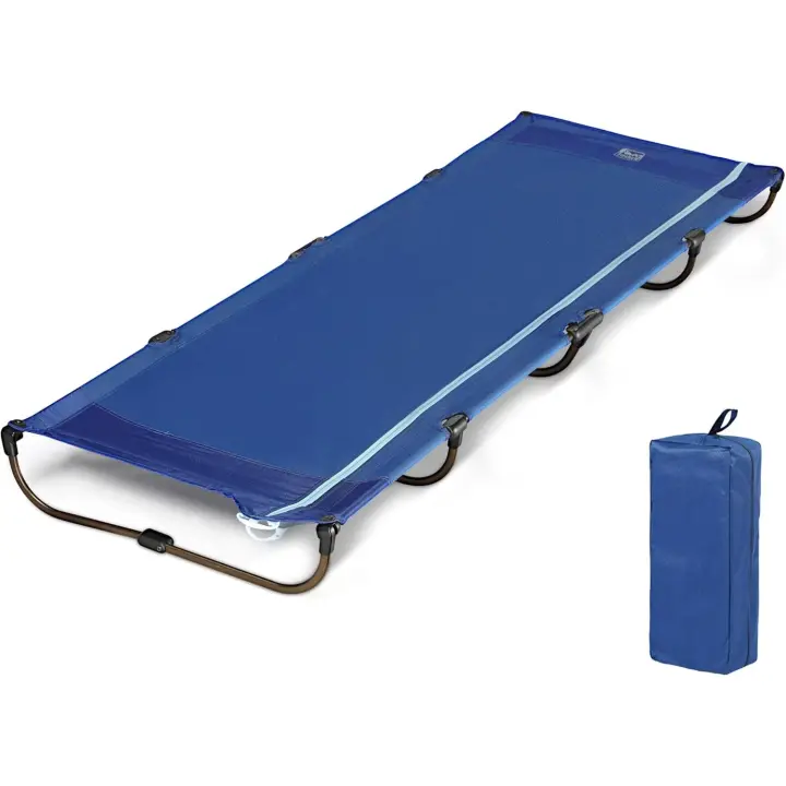Cama Plegable Compacta Acampada Cama de Camping Jardin Portátil Ultraligera Fuerte Resistente, Capacidad de 120kg - 1