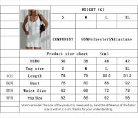 Vestido de estilo simple y elegante para mujeres con cintura alta y falda corta con tirantes finos - details 0