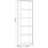 Estantería Juvenil de 6 Baldosas Vertical de Librería Acabado en Blanco - details 2