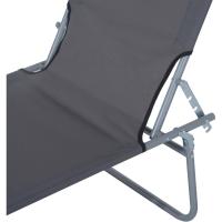 Tumbona Plegable Tumbona de Jardín Exterior Reclinable con Toldo Desmontable con Ángulo Regulable Respaldo Ajustable en 4 Niveles para Terraza Piscina Patio 187x58x36 cm Marrón - details 17