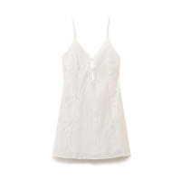 OUWU- Vestido Nuevo De Verano A La Moda Ajustado Con Cuello En V Y Tirantes De Color Sólido Con Temperamento Para Mujer - details 2