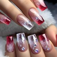 24 UDS Diseño de estampado de leopardo de longitud media francesa densidad de ballet de uñas artificiales rebajada prensada en uñas terminadas - details 1
