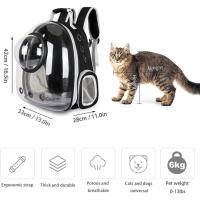 Sipobuy Pet Space Capsule Mochila, transportador de gatos pequeños y medianos, transparente, transpirable, a prueba de calor, transportador de mascotas para viajes, senderismo, caminar, campamento - details 1