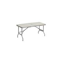 Mesa de Camping Plegable de Jardín de Trabajo de Balcón Aluminio, con Bolsa, Altura Ajustable, 90x52,2X (45-69) cm - details 14
