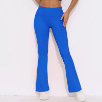 Mallas de Yoga a prueba de sentadillas para mujer, pantalones de Yoga de cintura alta, levantamiento de glúteos, pantalones de tiburón Micro acampanados, pantalones de Yoga ajustados de cintura alta - details 29