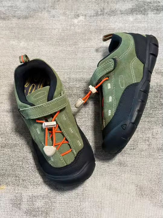 Nueva primavera al aire libre montañismo zapatos de senderismo anti-terciopelo de cuero de vaca casual zapatos deportivos niños y niñas niños medianos y viejos - 1